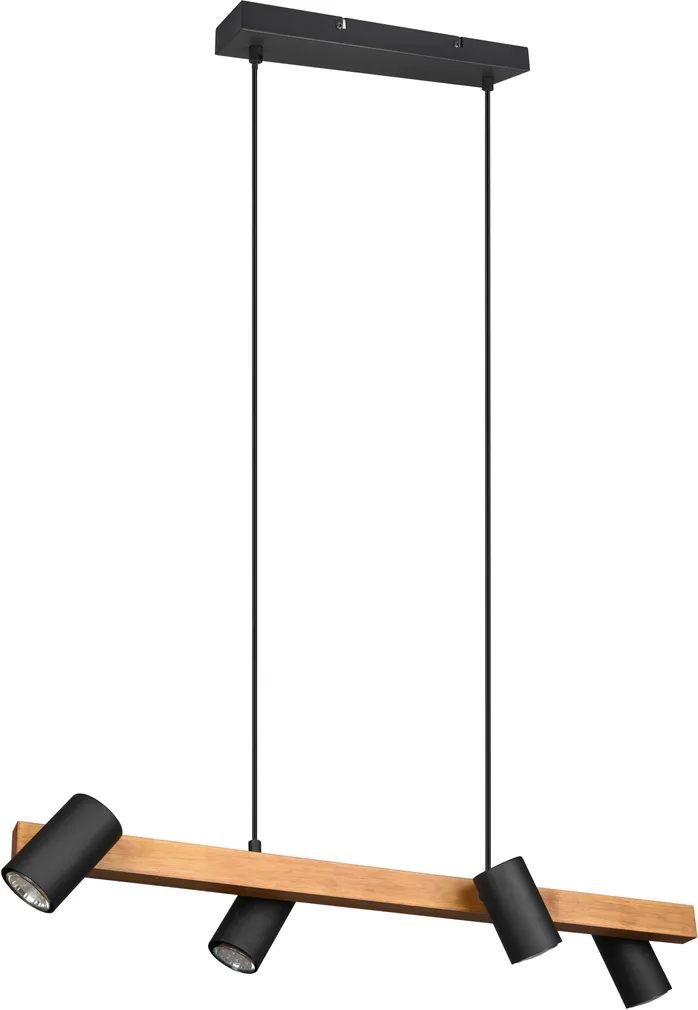 RIPPVALGUSTI TRIO MARLEY 4XGU10 80CM MATT MUST/PUIT