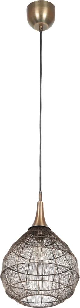 RIPPVALGUSTI TRIO SORAYA E27 42CM MATT MUST/ANTIIKMESSING