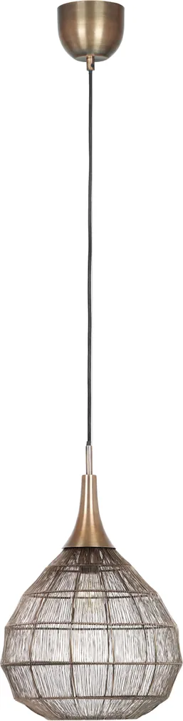 RIPPVALGUSTI TRIO SORAYA E27 42CM MATT MUST/ANTIIKMESSING