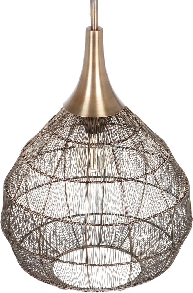 RIPPVALGUSTI TRIO SORAYA E27 42CM MATT MUST/ANTIIKMESSING