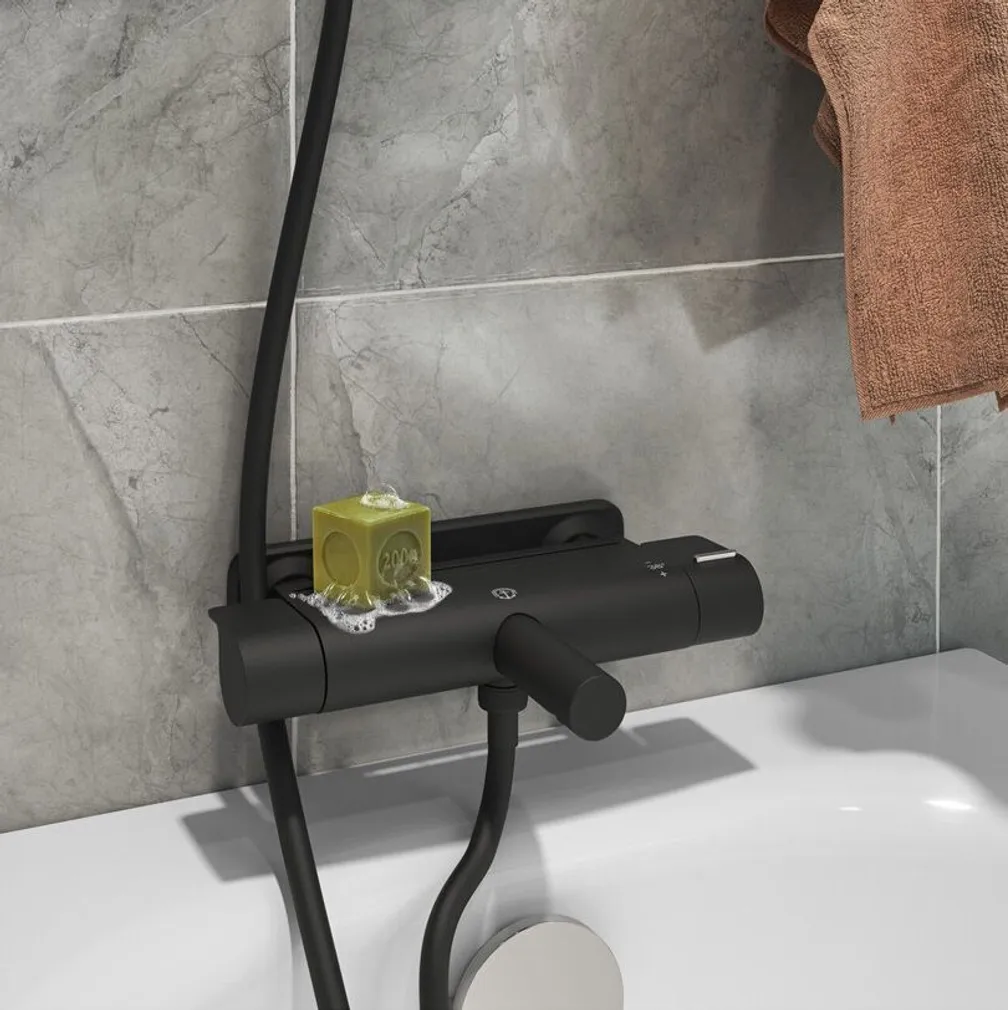 VANNISEGISTI GUSTAVSBERG TERMOSTAADIGA ESTETIC MATT MUST