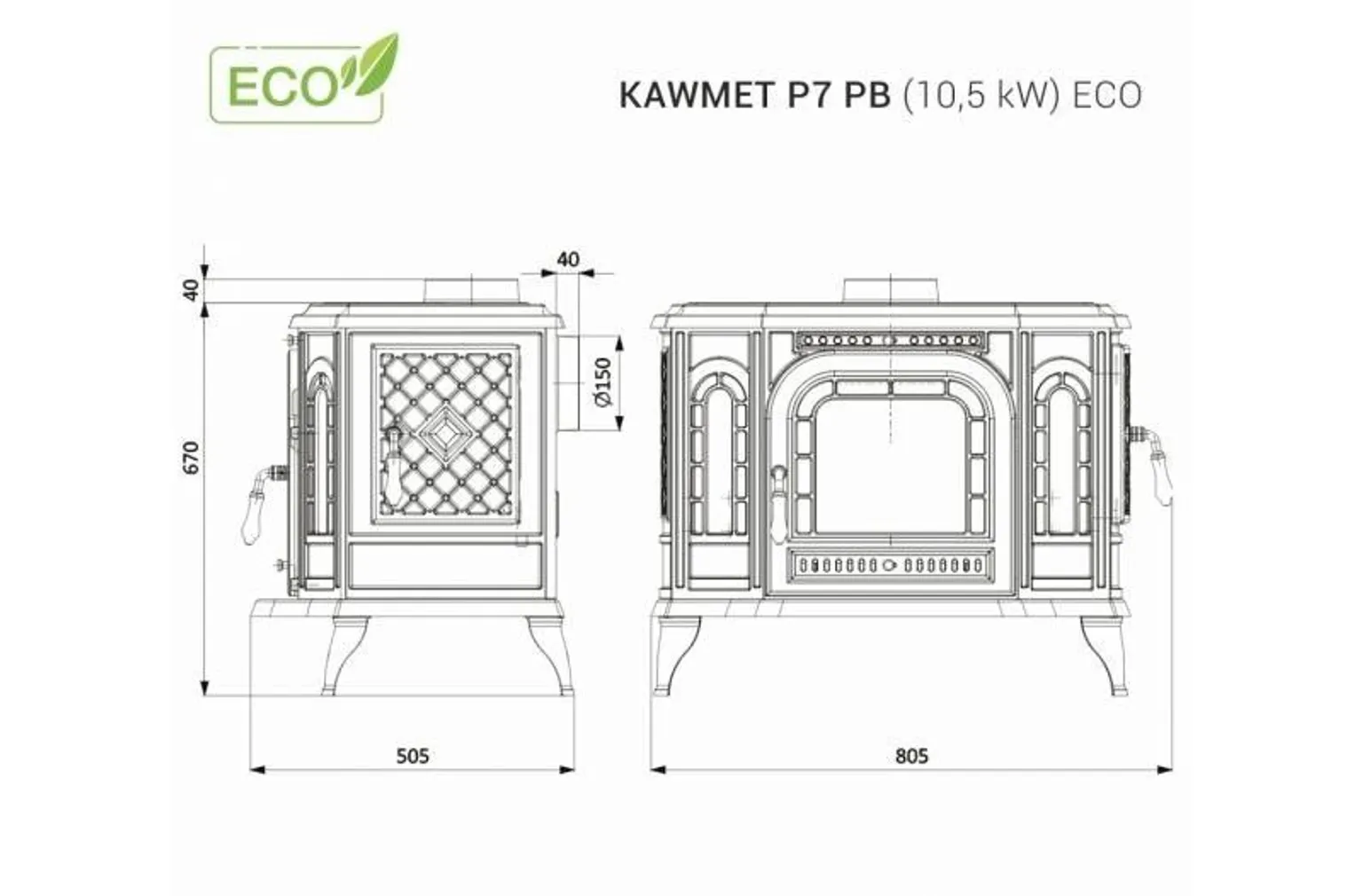 MALMKAMIN KAWMET P7 10,5KW PAREMPOOLNE