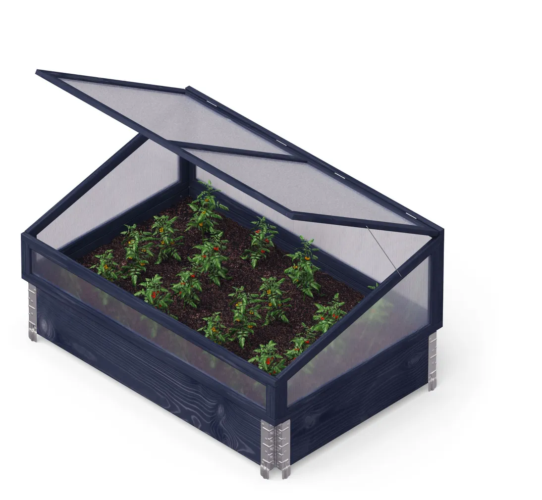 MINIKASVUHOONE ISTUTUSKASTILE UPYARD 120X80CM MUST