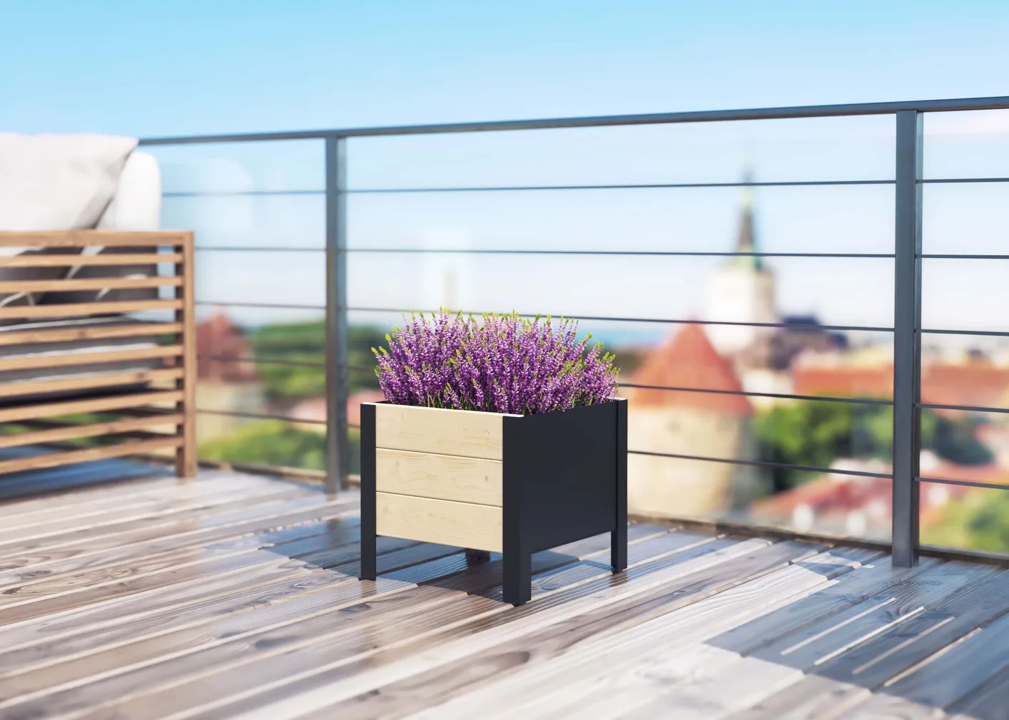 PEENRAKAST UPYARD MADAL 36X36CM NATURAALNE