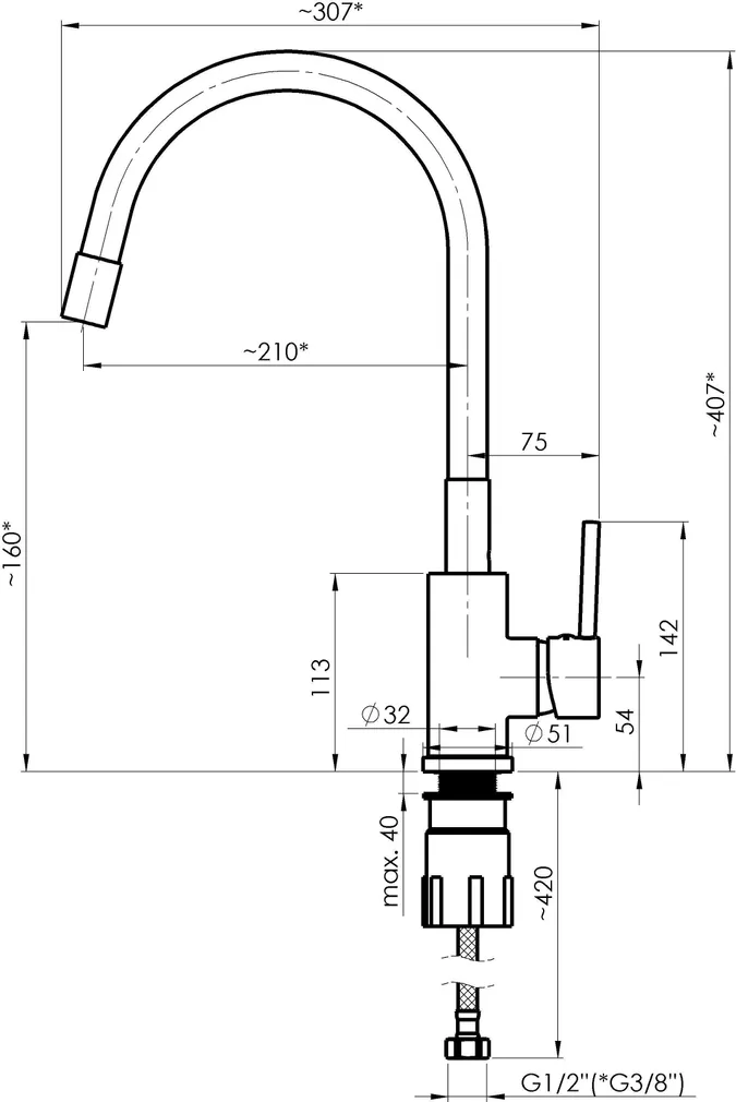 KÖÖGISEGISTI RUBINETA TWISTER-33 MUST