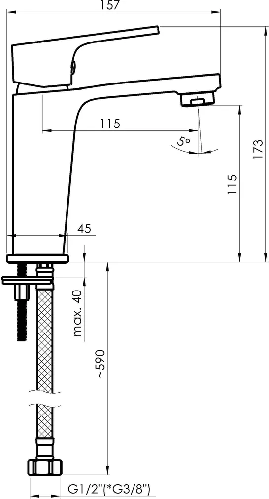KÖÖGISEGISTI RUBINETA MODENA-18 MUST