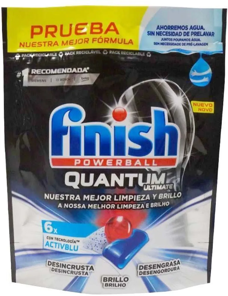 NÕUDEPESUMASINA PESUKAPSLID FINISH POWERBALL QUANTUM ULTIMATE 6TK