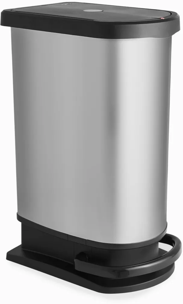 PRÜGIKAST ROTHO PASO PEDAALIGA 2-OSALINE MUST/HÕBEDANE 50L