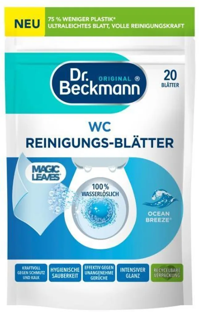 TUALETIPUHASTUSVAHENDI LEHED DR. BECKMANN OCEAN BREEZE 20TK