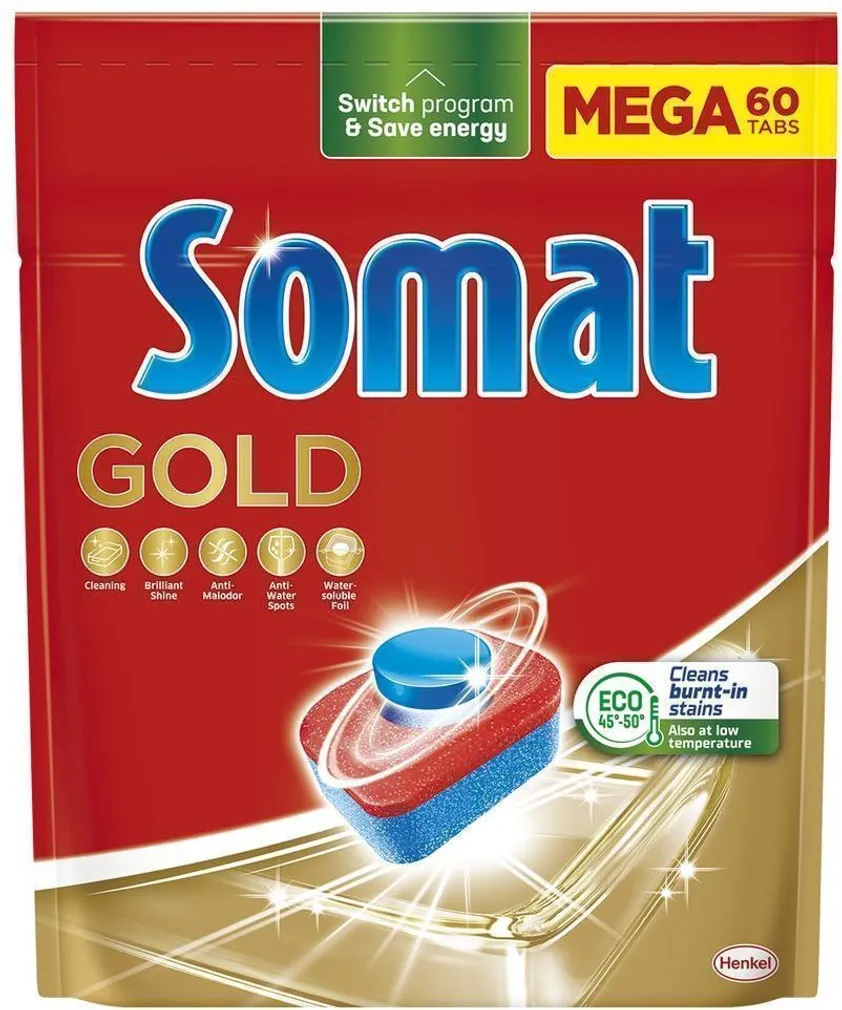 NÕUDEPESUMASINA TABLETID SOMAT GOLD 60TK
