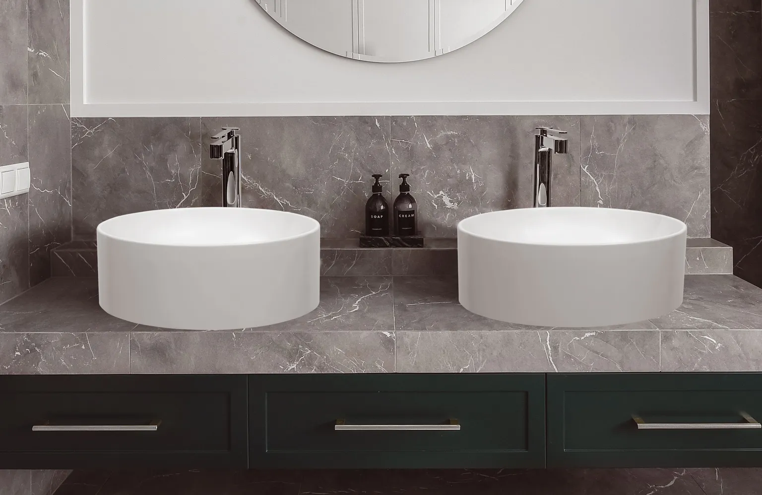 VANNITOAVALAMU TURTL 120MM 378X378MM MARMOR