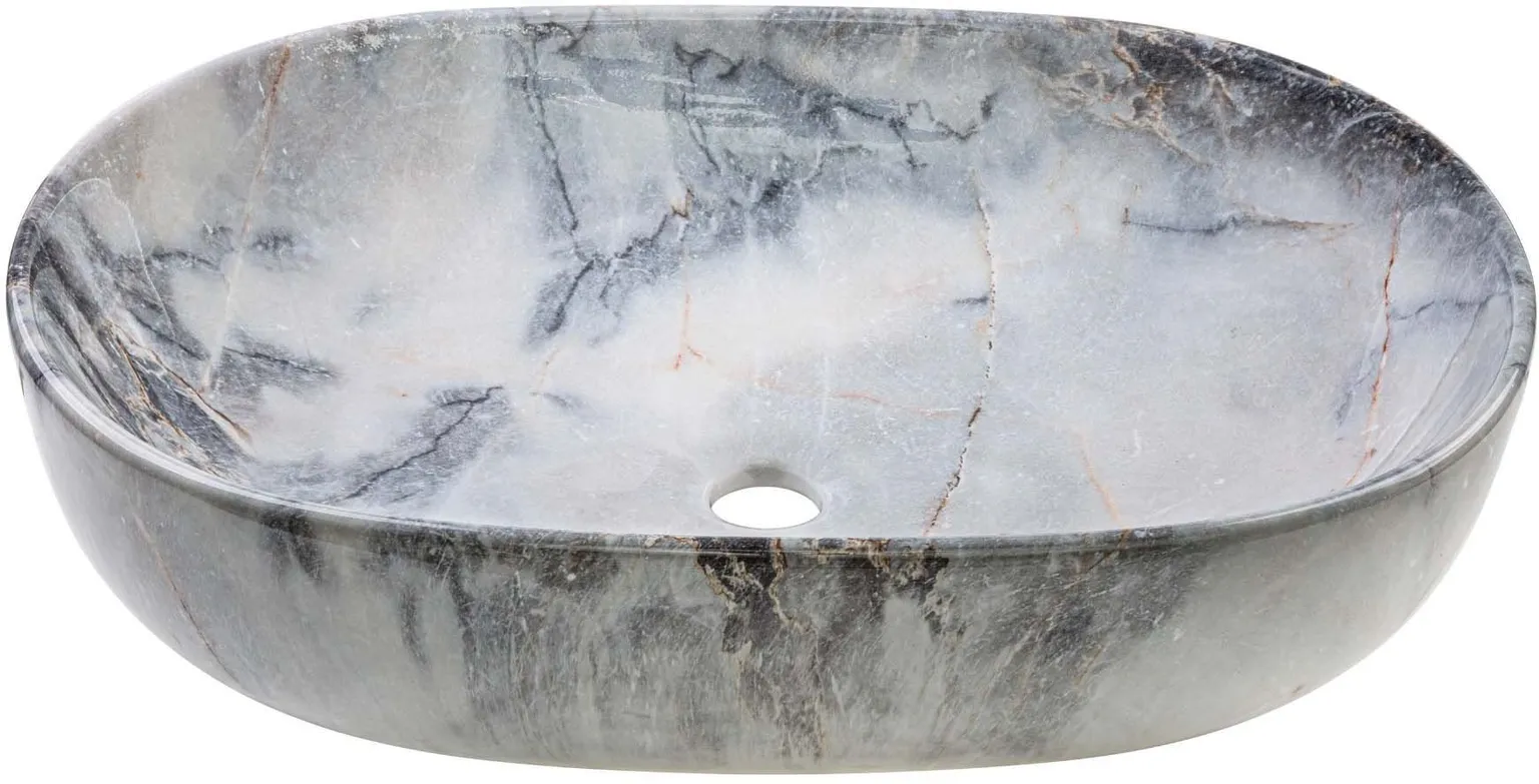 VALAMU INVENA KORFU 60X42CM PINNAPEALNE OVAALNE VALGE/SININE-HALL