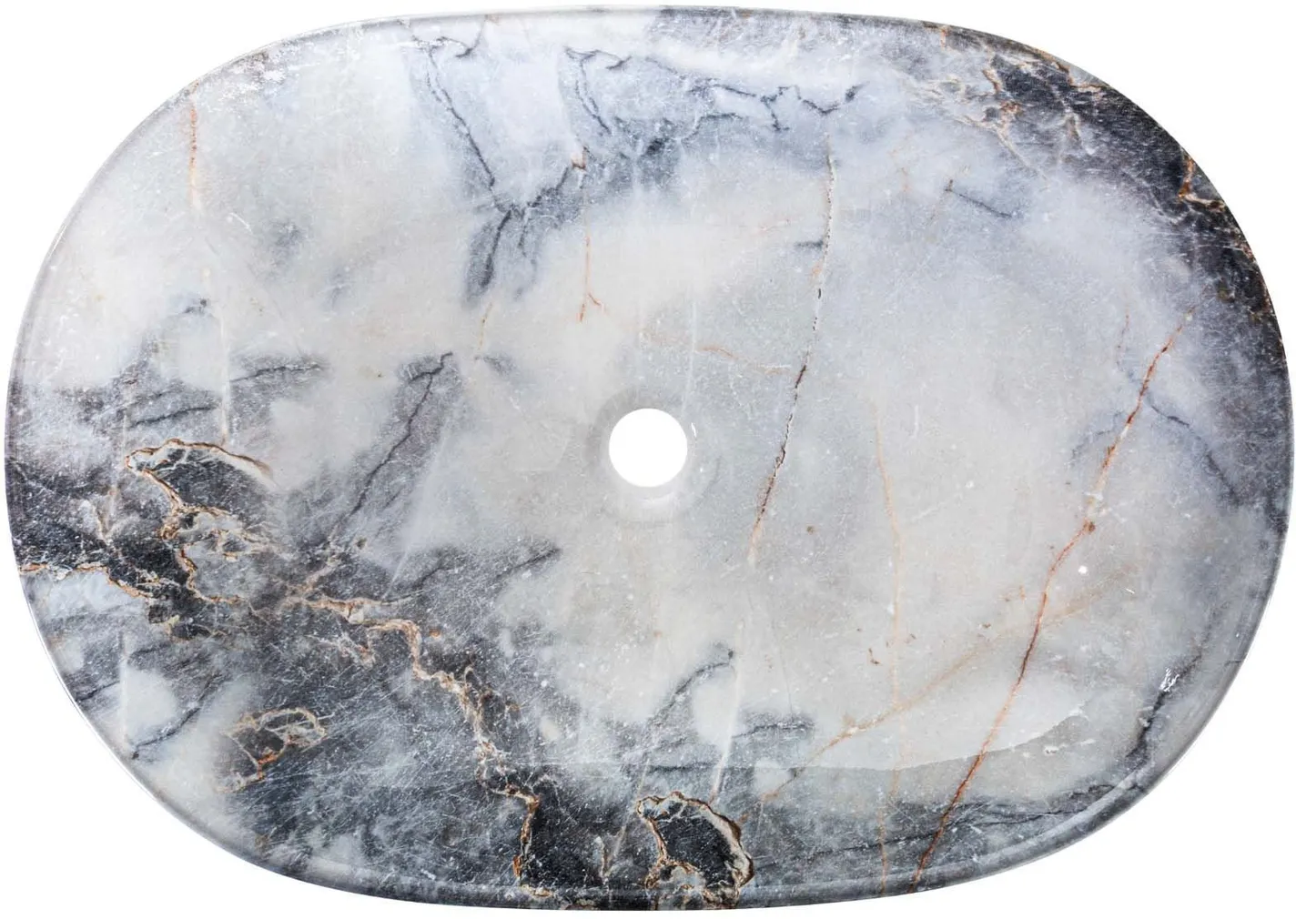 VALAMU INVENA KORFU 60X42CM PINNAPEALNE OVAALNE VALGE/SININE-HALL