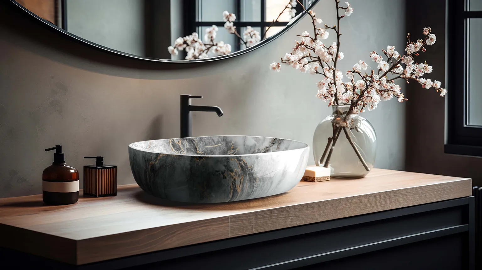 VALAMU INVENA KORFU 60X42CM PINNAPEALNE OVAALNE VALGE/SININE-HALL