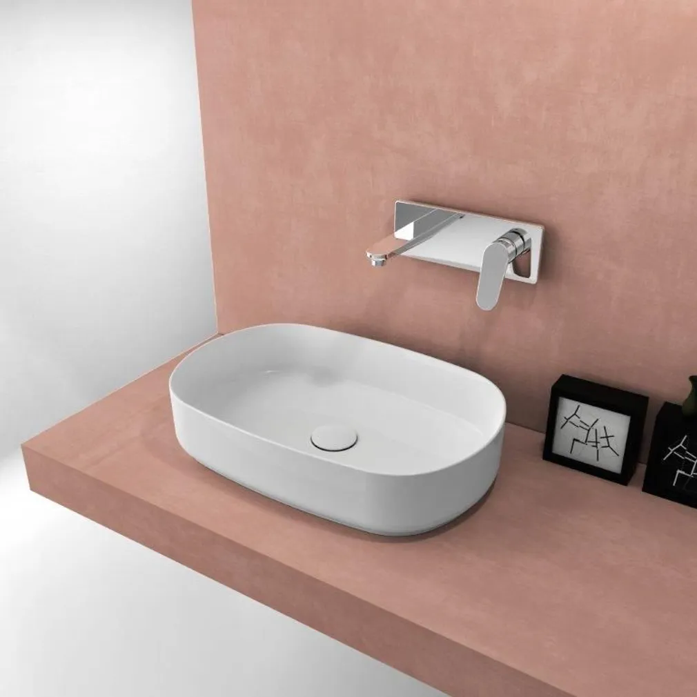 KERAAMILINE VALAMU ISVEA INFINITY Ø55X36CM OVAAL VALGE