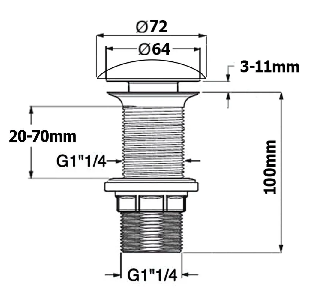 VALAMU PÕHJAKLAPP ISVEA CLIC-CLACK KERAAMILISE KATTEGA MATTMUST