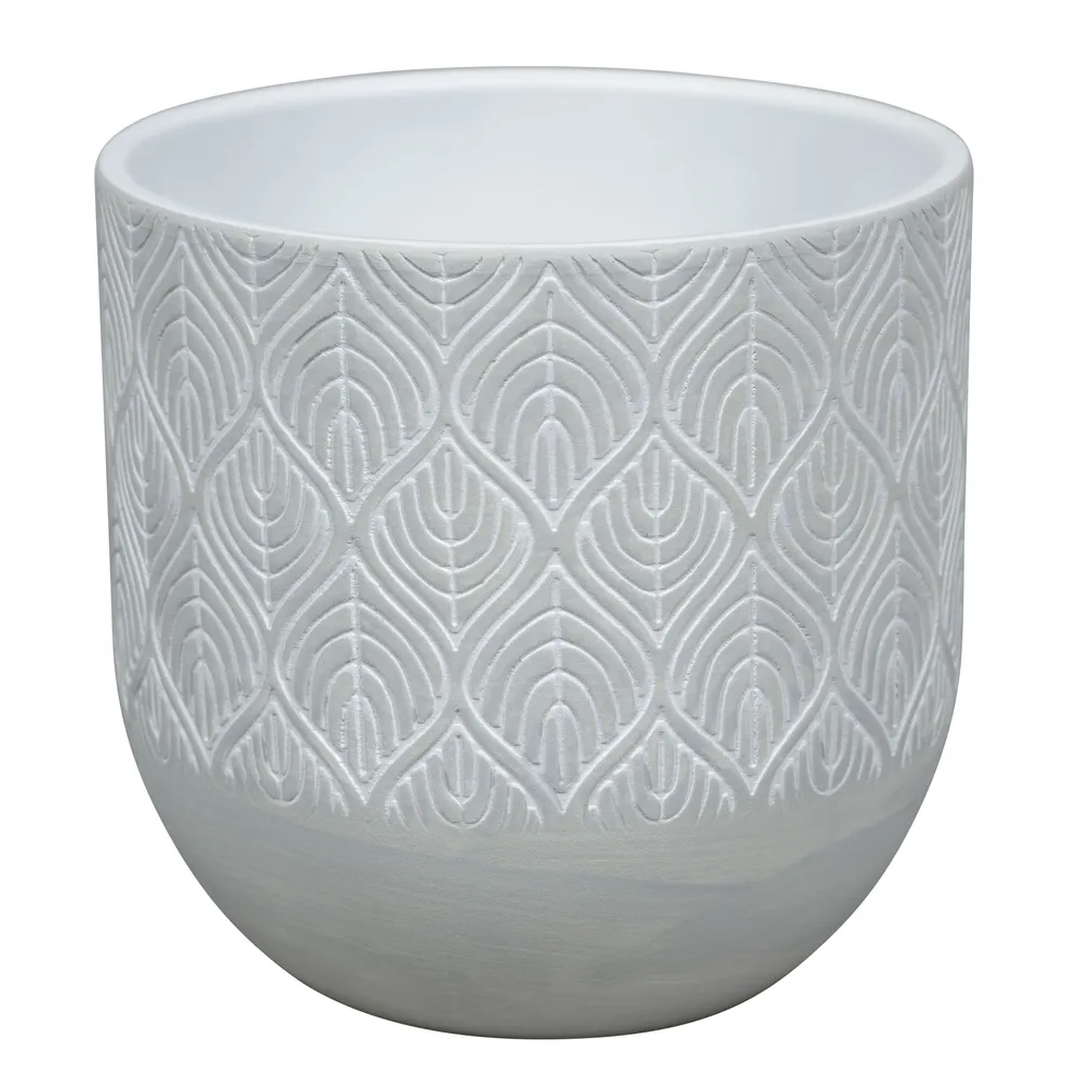 ÜMBRISPOTT NDT OLIVA D 14X13,5CM VALGE