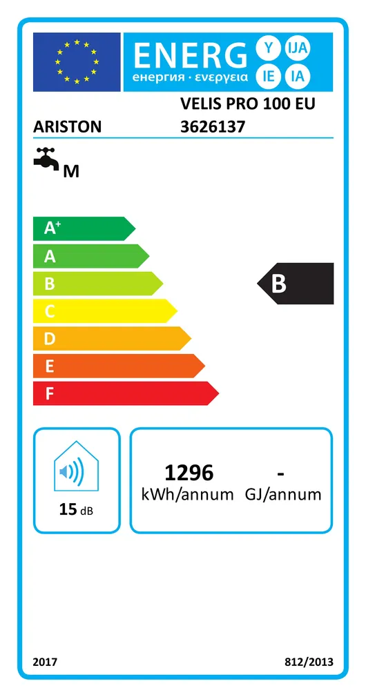 BOILER ARISTON VELIS PRO 100 EU VERT/HOR 3626137 1,5KW