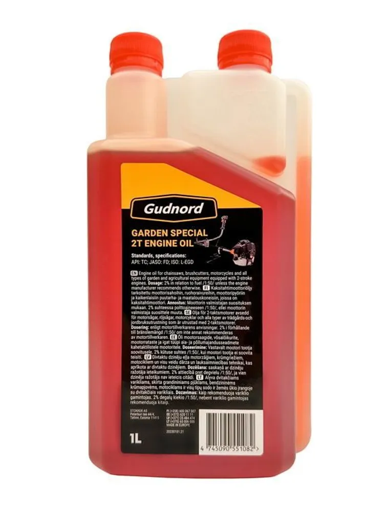 SEGUÕLI GUDNORD 2-TAKTILISELE MOOTORILE GARDEN SPECIAL 2T 1L