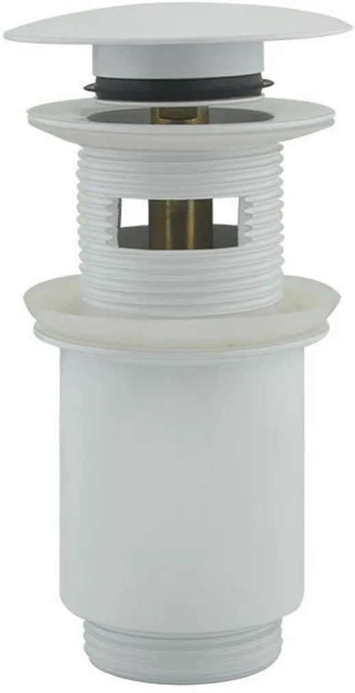 PÕHJAKLAPP NORDLINE ÜLEVOOLUGA CLICK-CLACK 1/4", MESSING, VALGE