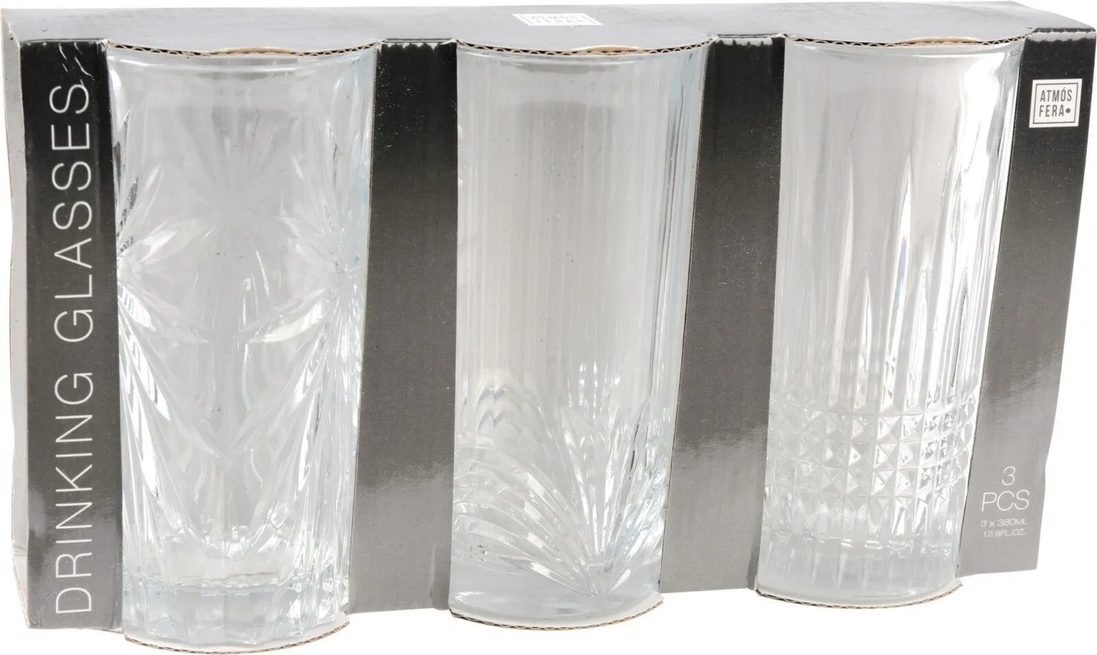 JOOGIKLAASIDE KOMPLEKT 380ML, 3-OSALINE