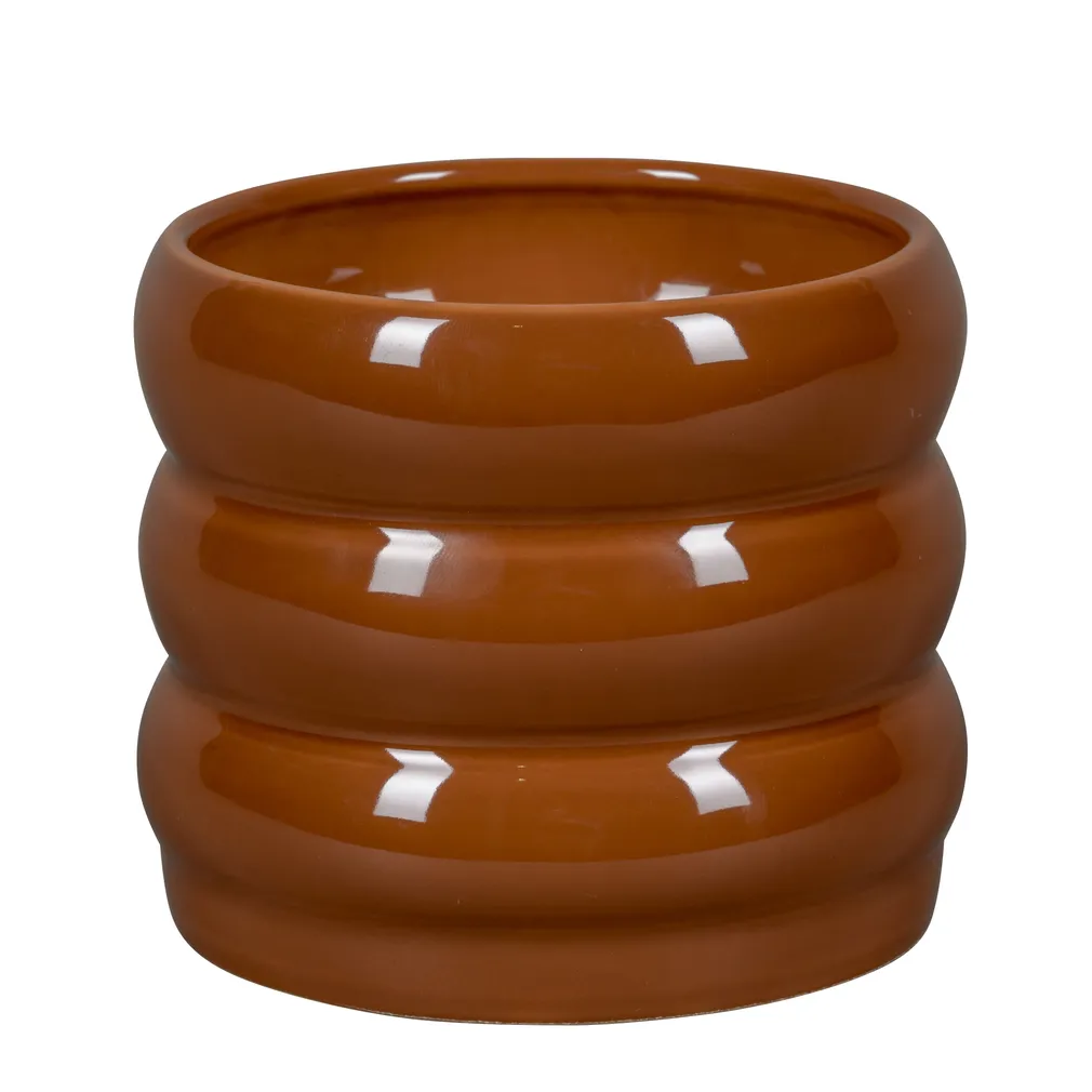 KERAAMILINE ÜMBRISPOTT NDT BUROLO 15X13CM PUNAKASPRUUN