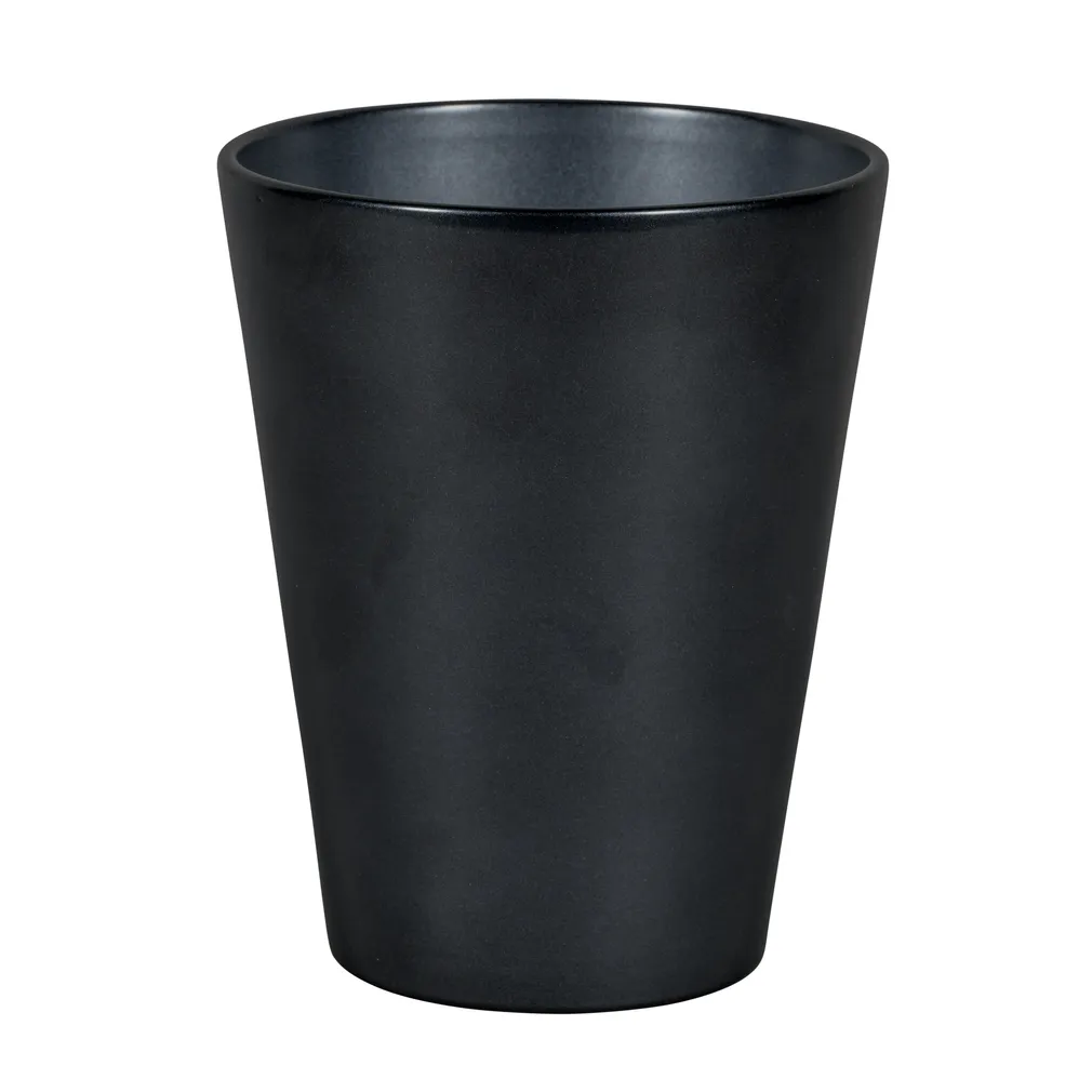 KERAAMILINE ÜMBRISPOTT ORHIDEELE NDT CALYPSO 13,1X16,1CM SÄRAV MUST