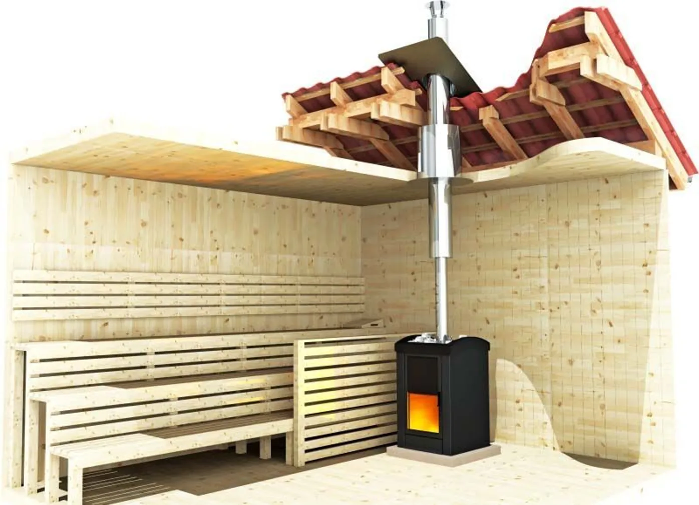 KORSTNA KOMPLEKT SAUNALE JEREMIAS ROOSTEVABA 2,5M