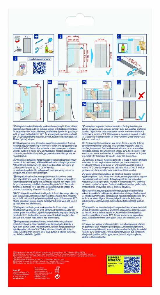 MAGNETKARDIN UKSELE TESA ANTRATSIIT 1X2,2M