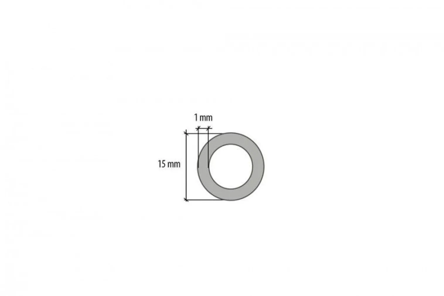 ALUMIINIUM O-PROFIIL CEZAR 15X1X1000MM  