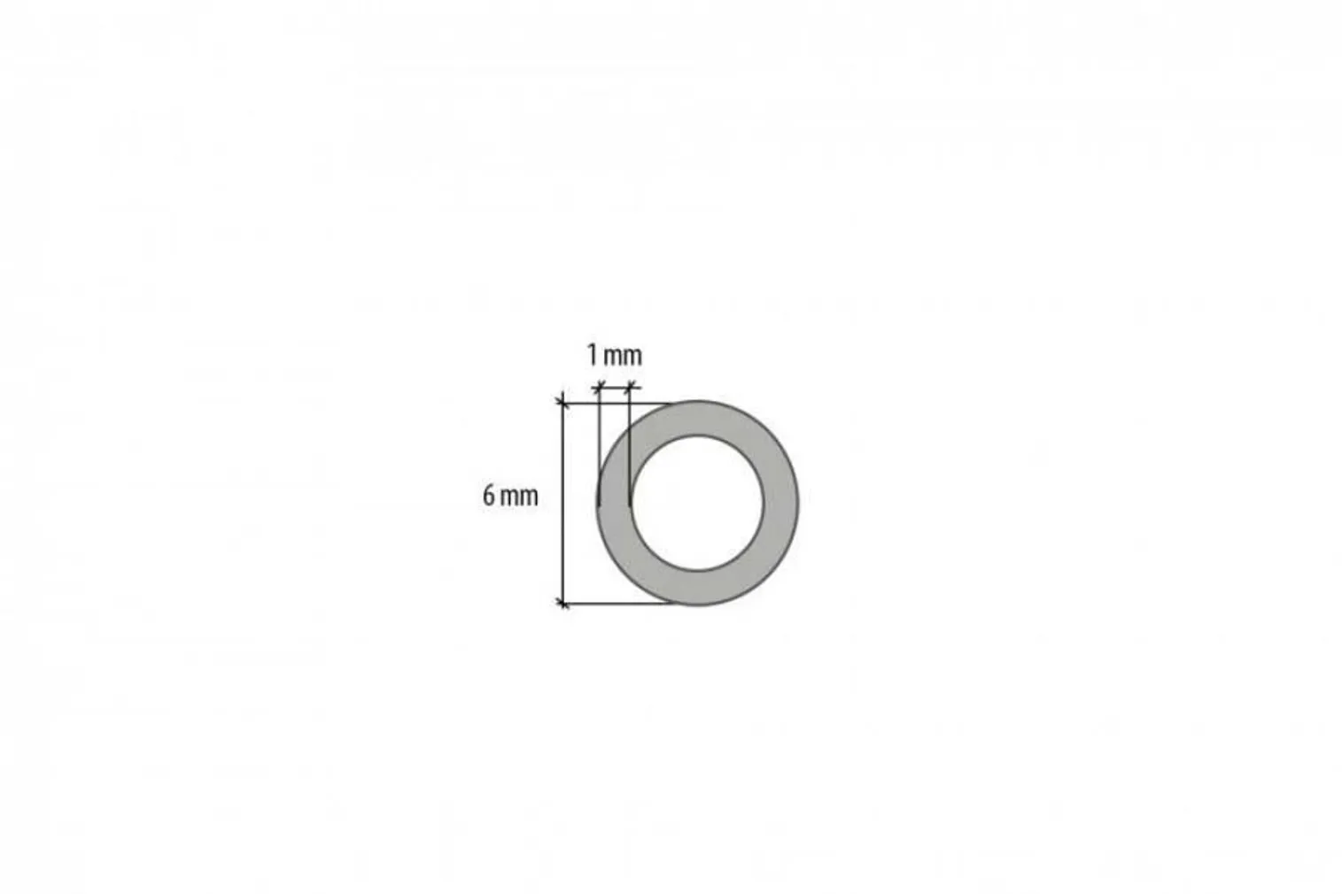 ALUMIINIUM O-PROFIIL CEZAR 6X1X2000MM 