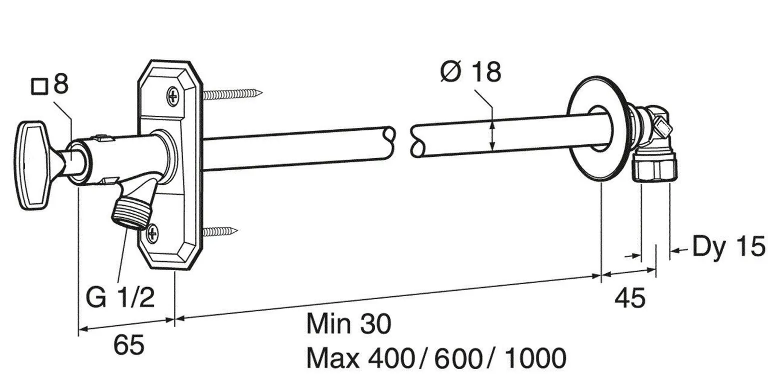 KÜLMUMISKINDEL KASTMISKRAAN NORDLINE 400MM