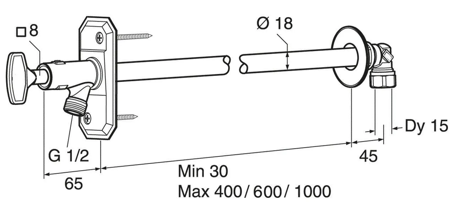 KÜLMUMISKINDEL KASTMISKRAAN NORDLINE 1000MM