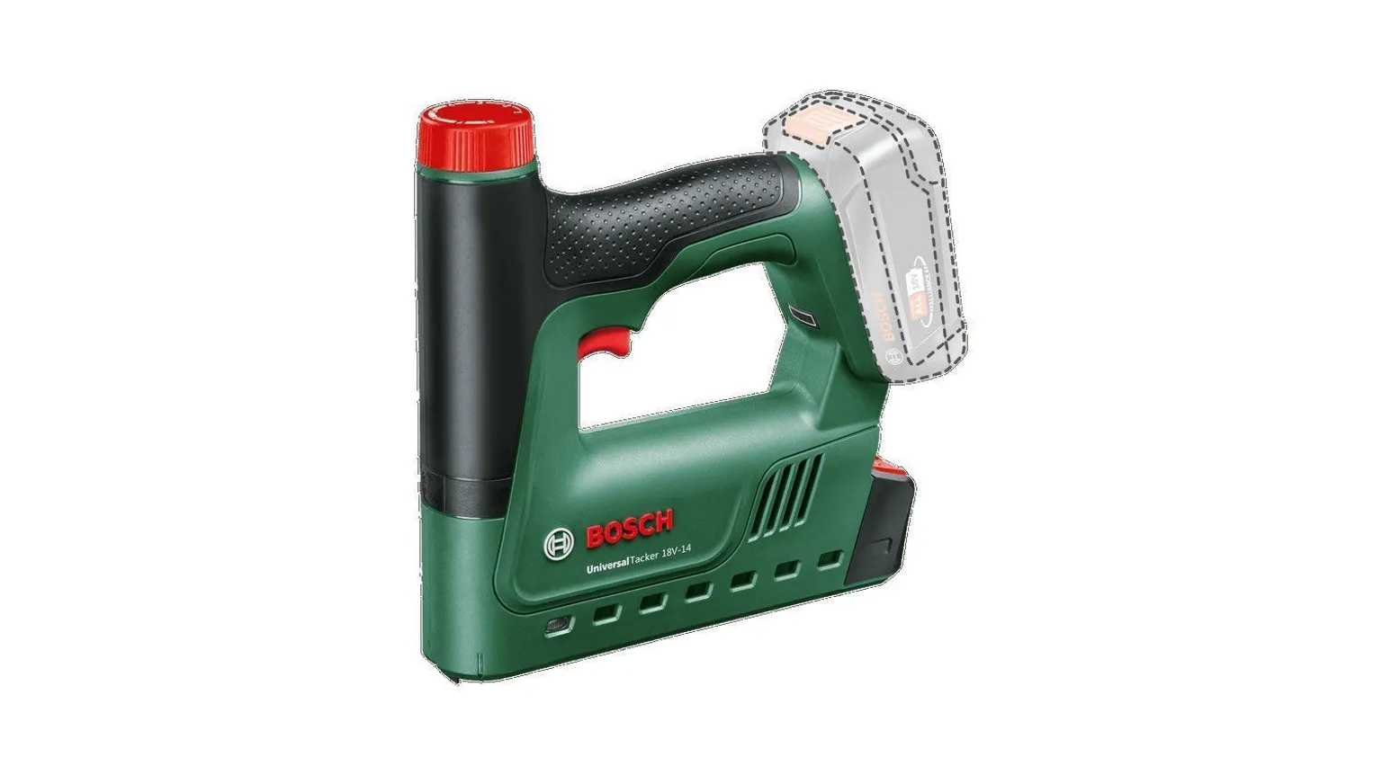 NAELA-KLAMBRIPÜSTOL BOSCH UNIVERSALTACKER 18V-14, ILMA AKU JA LAADIJATA