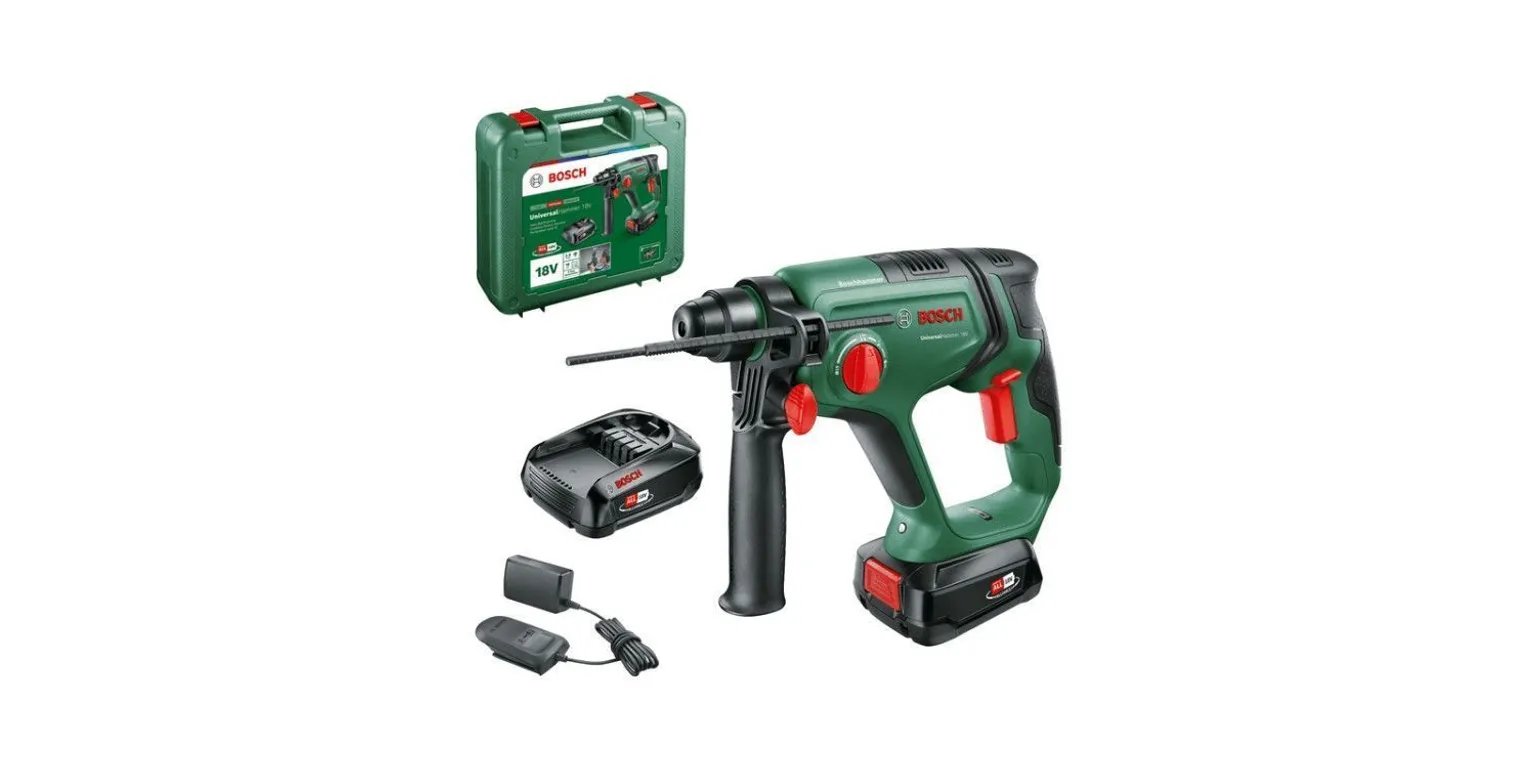 AKUPUURVASAR BOSCH UNIVERSALHAMMER 18V, 2X2,5AH