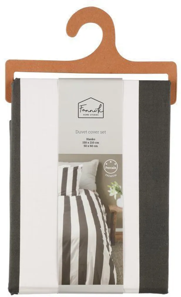 VOODIPESUKOMPLEKT FANNIK HANKO GRANIIT 150X210CM, 50X60CM