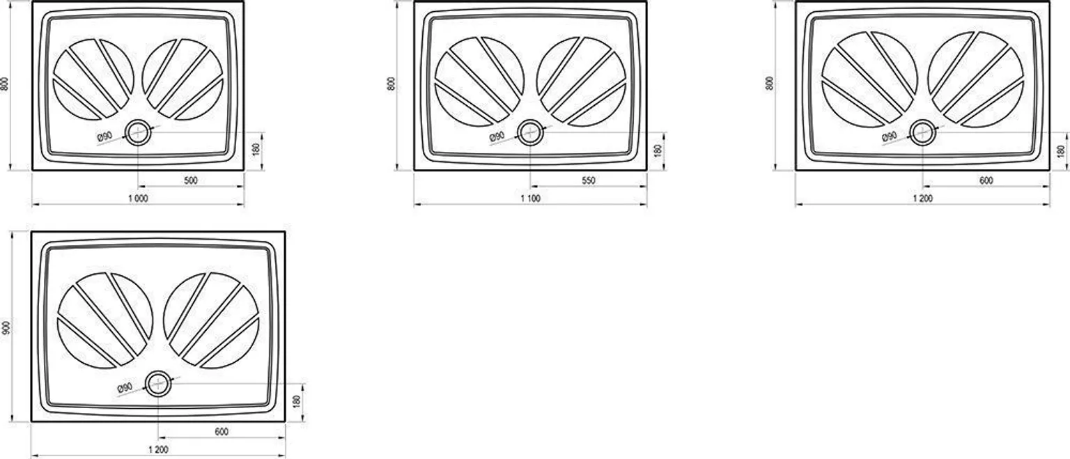 DUŠIALUS RAVAK GIGANT PRO 100X80CM