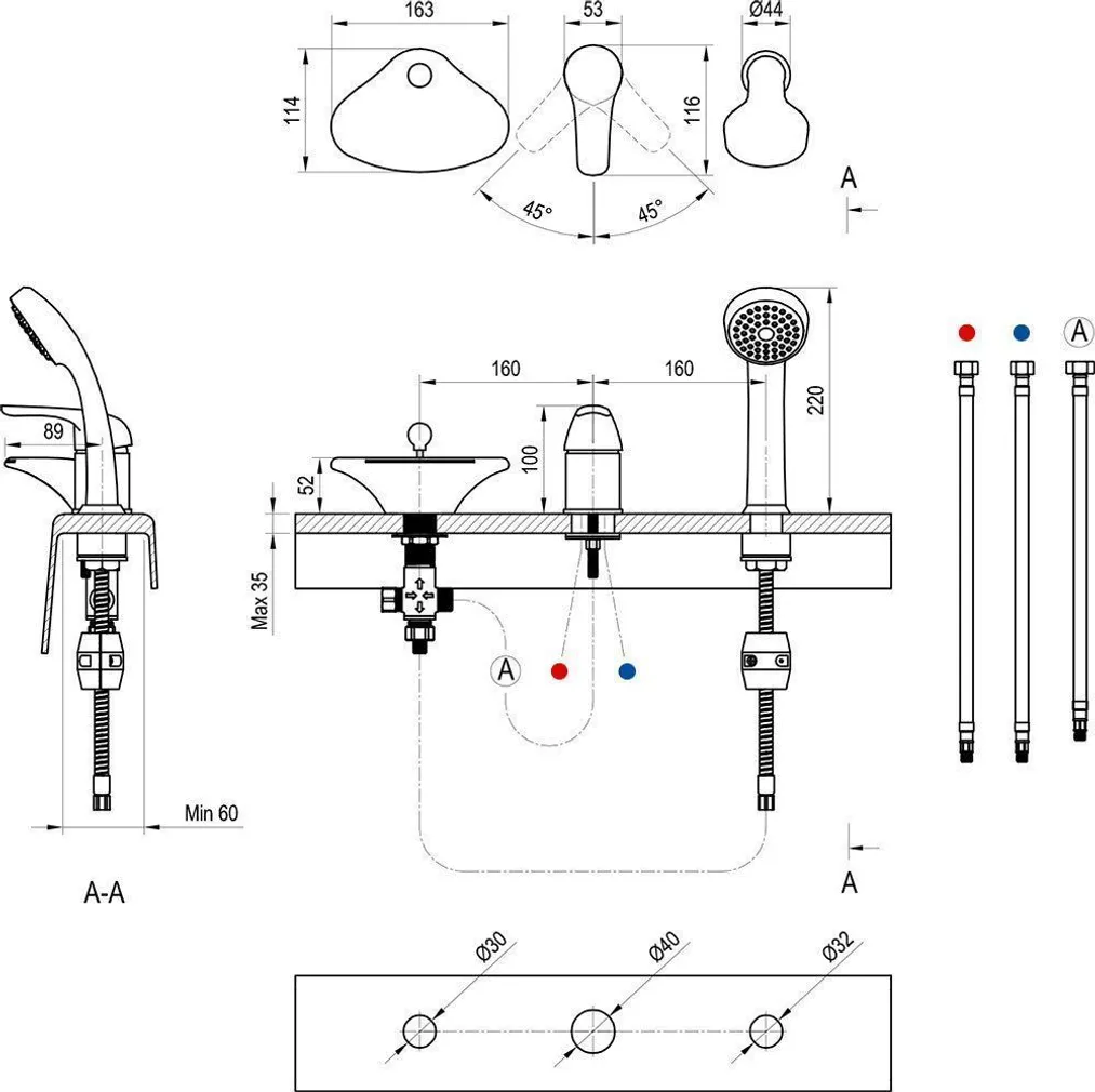 VANNISEGISTI RAVAK ROSA RS 025.00CR, KROOM