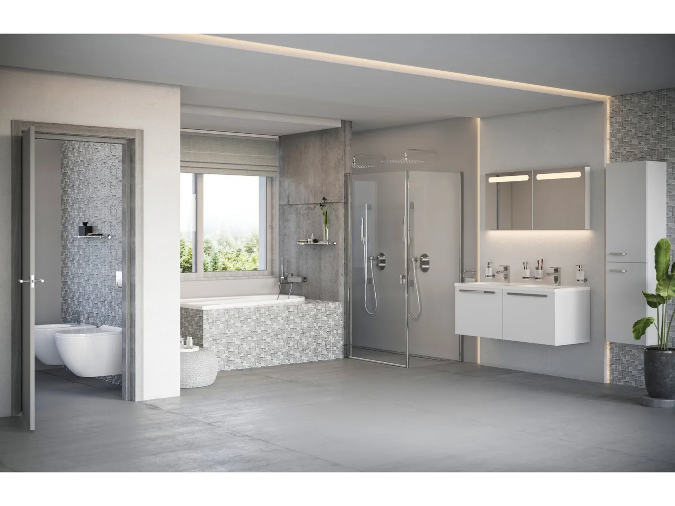 DUŠISEIN RAVAK CPS-90, 90X195CM, ALUMIINIUM, LÄBIPAISTEV KLAAS