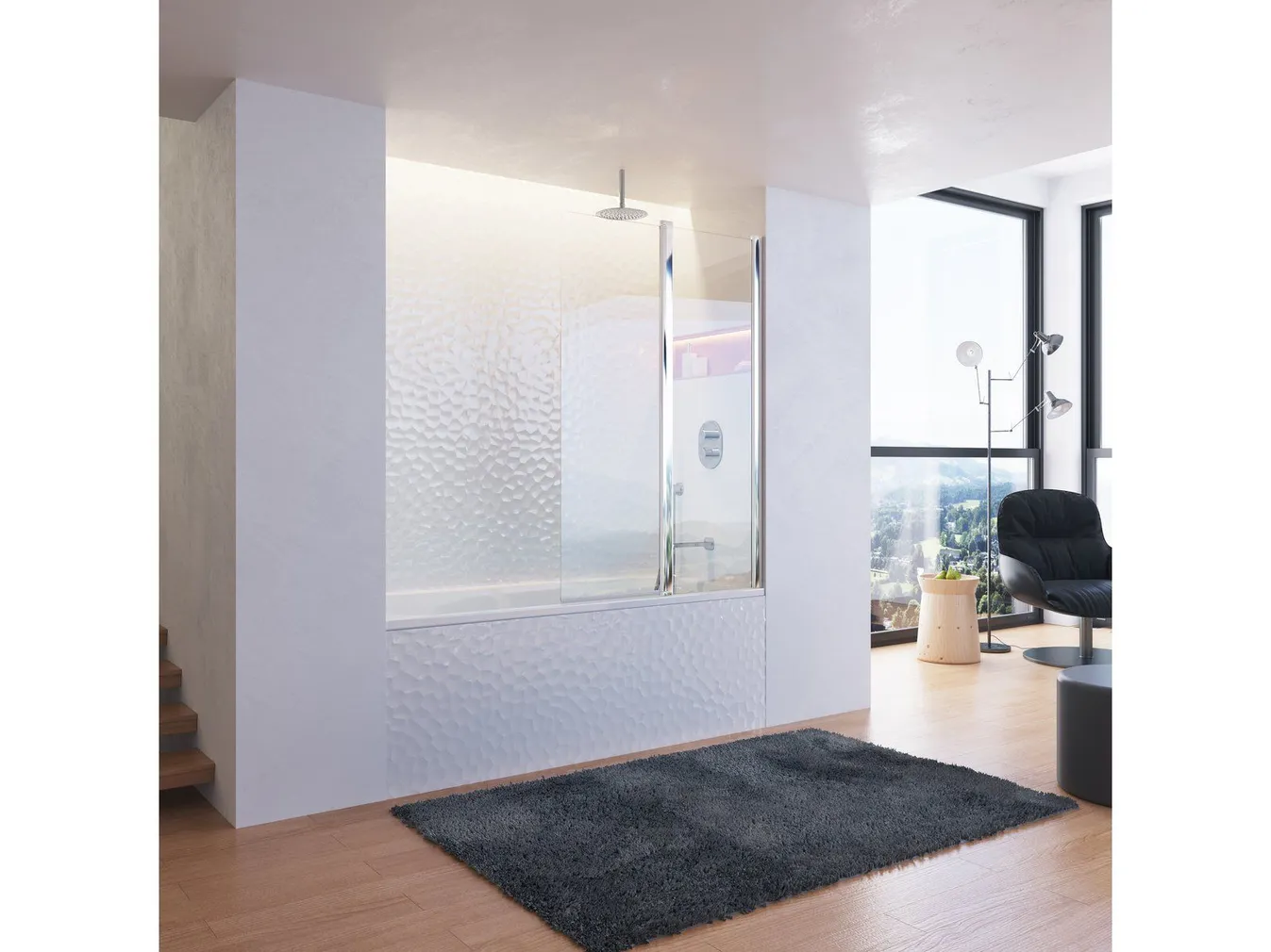 VANNISEIN RAVAK CVS2-100 PAREM, ALUMIINIUM PROFIIL