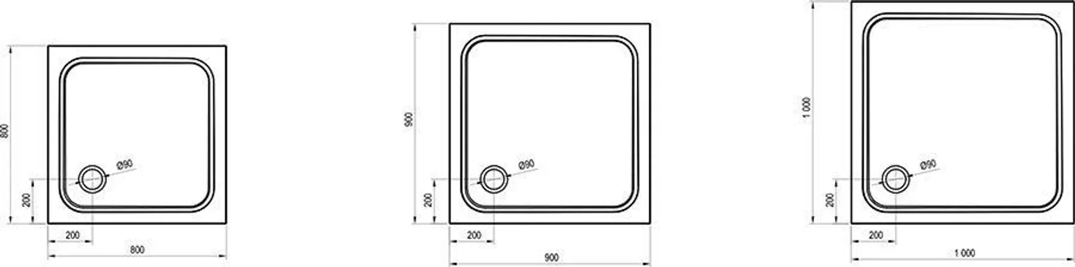 DUŠIALUS RAVAK PERSEUS PRO-100 CHROME VALGE