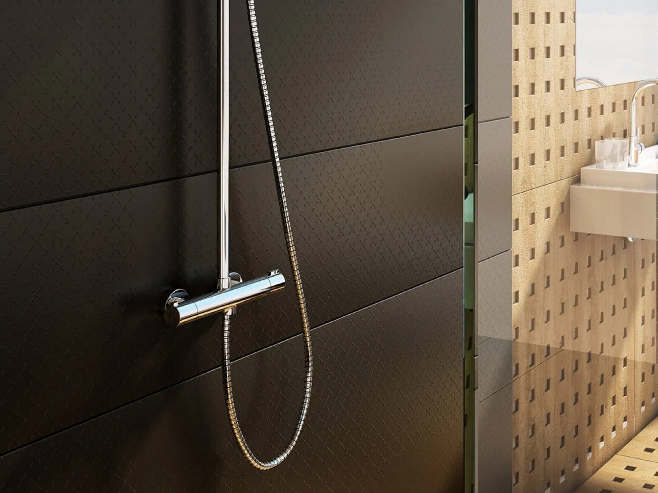 DUŠIKOMPLEKT TERMOSTAATSEGISTIGA RAVAK