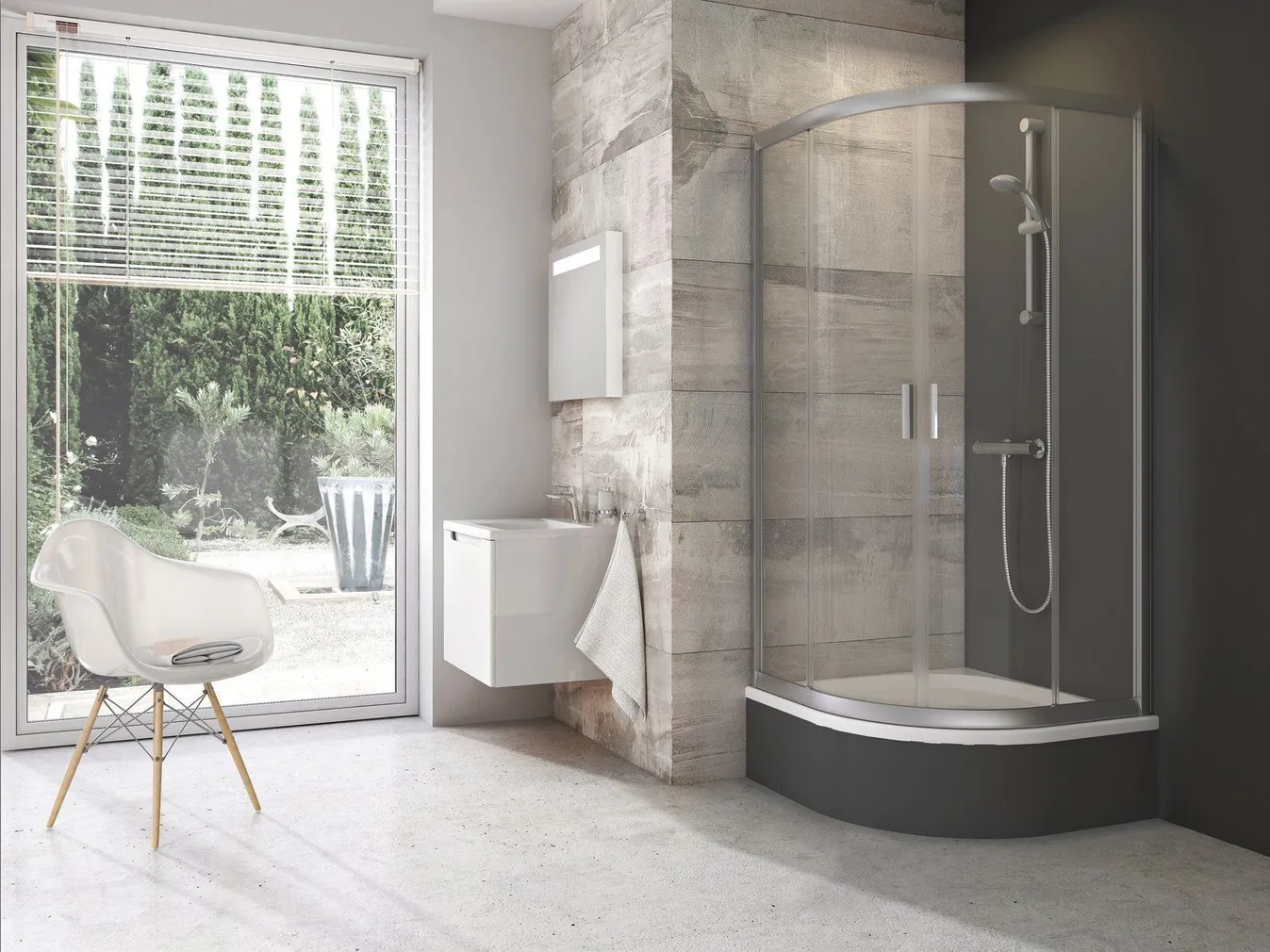 DUŠINURK RAVAK BLIX BLCP4-80, 80X175CM SATIIN, LÄBIPAISTEV