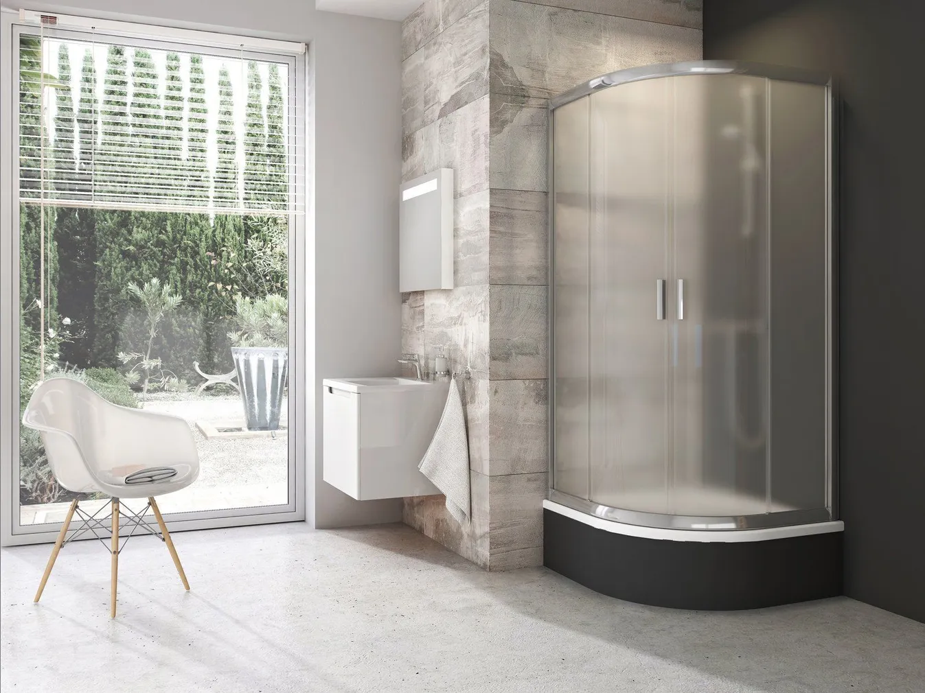 DUŠINURK RAVAK BLIX BLCP4-90, 90X175CM ALUMIINIUM, MATT