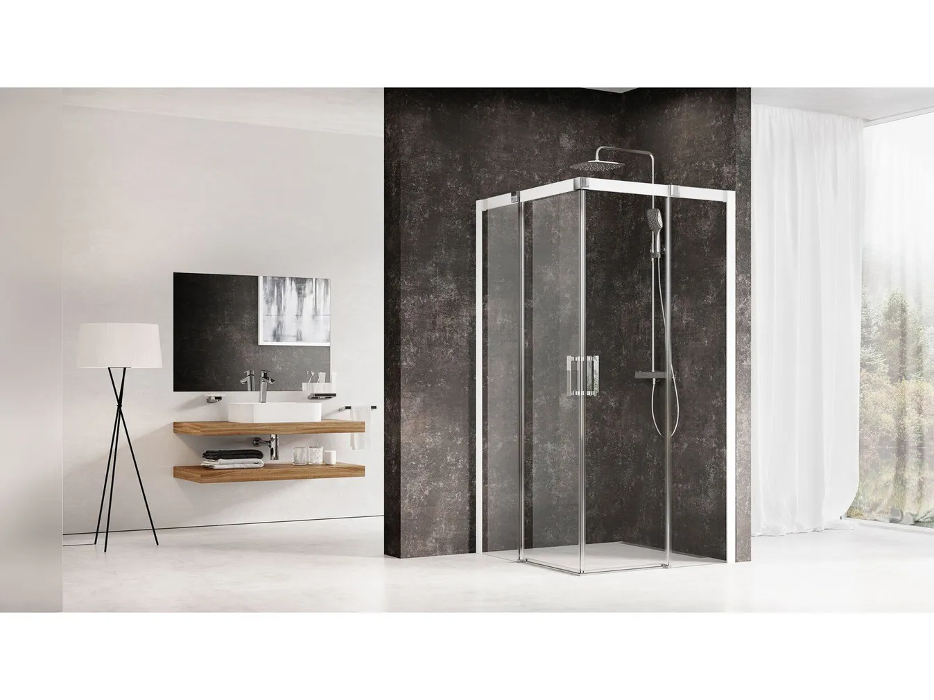 DUŠINURK RAVAK MSRV4-90/90, 90X195CM, VALGE, ALUSETA