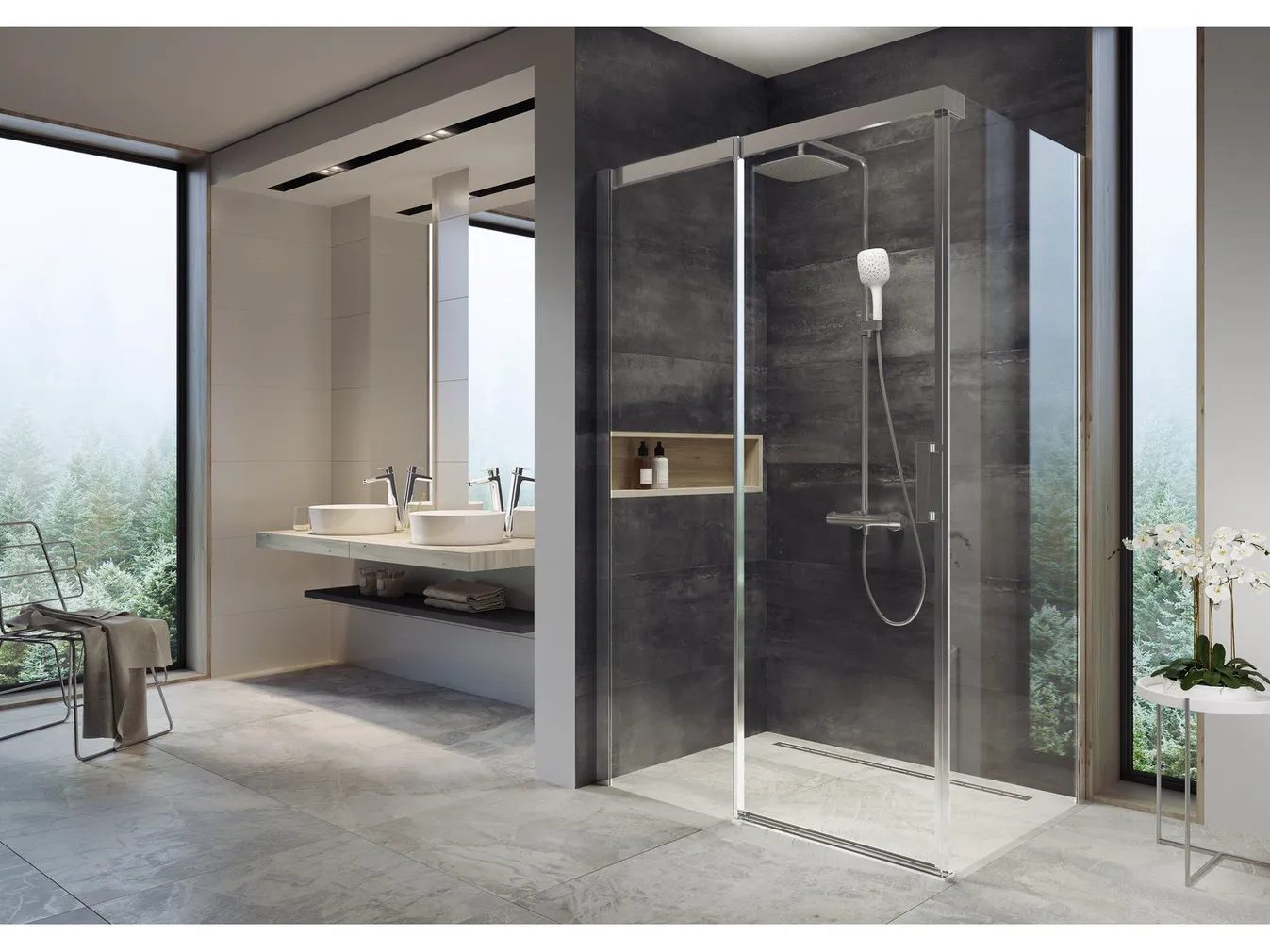 DUŠINURK RAVAK MATRIX MSDPS-120/90, 120X90X195CM VASAK