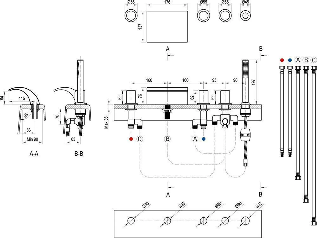 VANNISEGISTI RAVAK WATEFALL WF 025.00, KROOM
