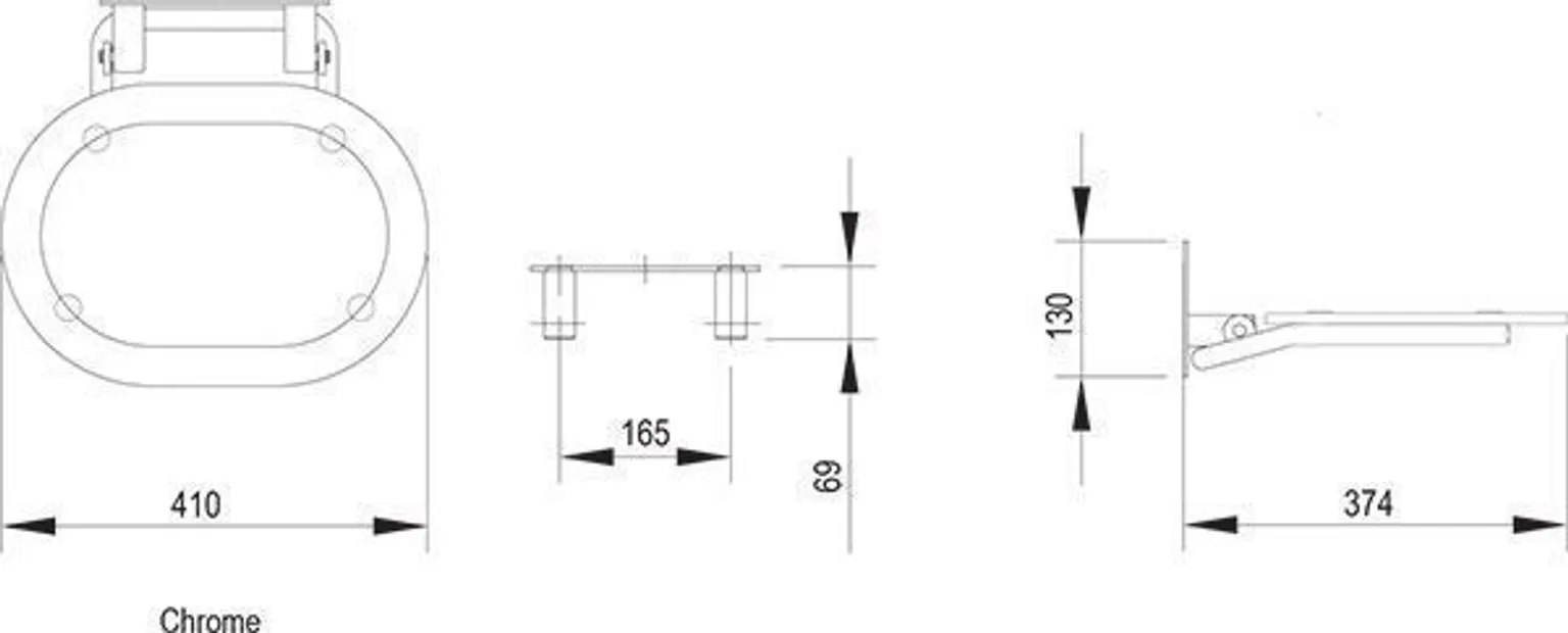 DUŠIISTE RAVAK CHROME VALGE