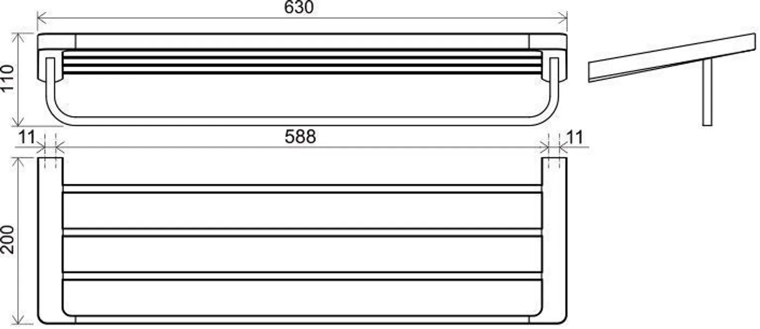 KÄTERÄTIHOIDJA RAVAK RIIULIGA 10° TD 330.00 KROOM