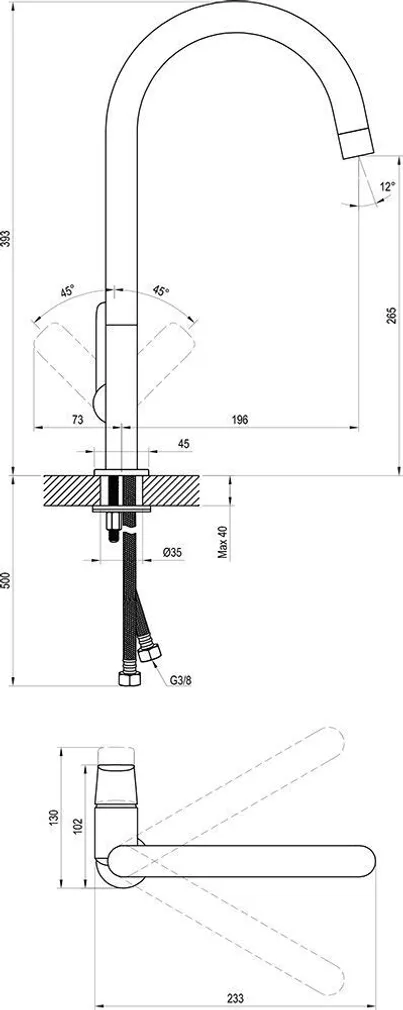 KÖÖGISEGISTI RAVAK CLASSIC CL 016.00 KROOM